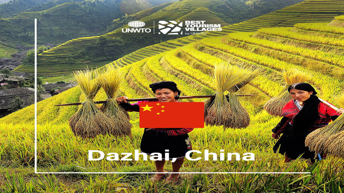Dazhai in China which has reclaimed barren hillsides and converted them into terraced farmland to develop #rural #tourism.
